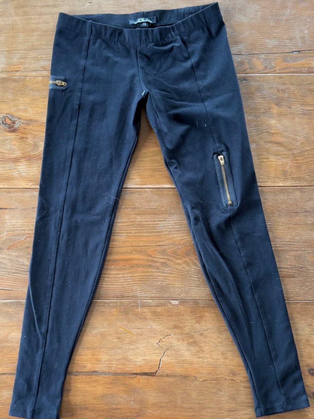 David Lerner Black Zip Leggings XS